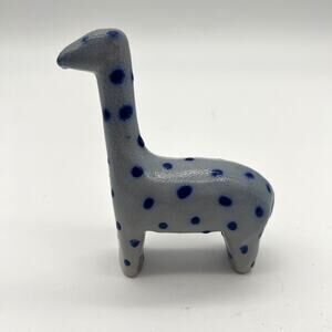 Eldreth Pottery Salt Glaze Noah's Ark Giraffe Figurines Pair